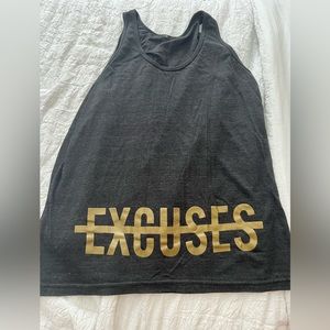 Adidas muscle tank, dark gray, no excuses, size medium